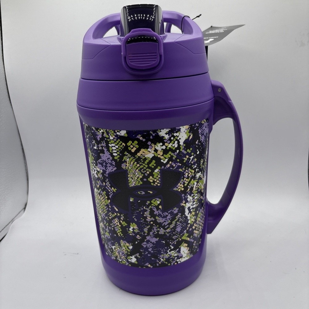 Under Armour Playmaker 64oz‎ Water Jug Bottle Insulated Cooler Purple Camo New